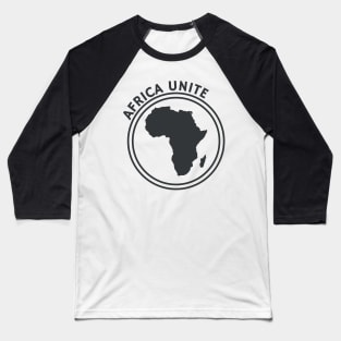 Africa Unite Black Baseball T-Shirt